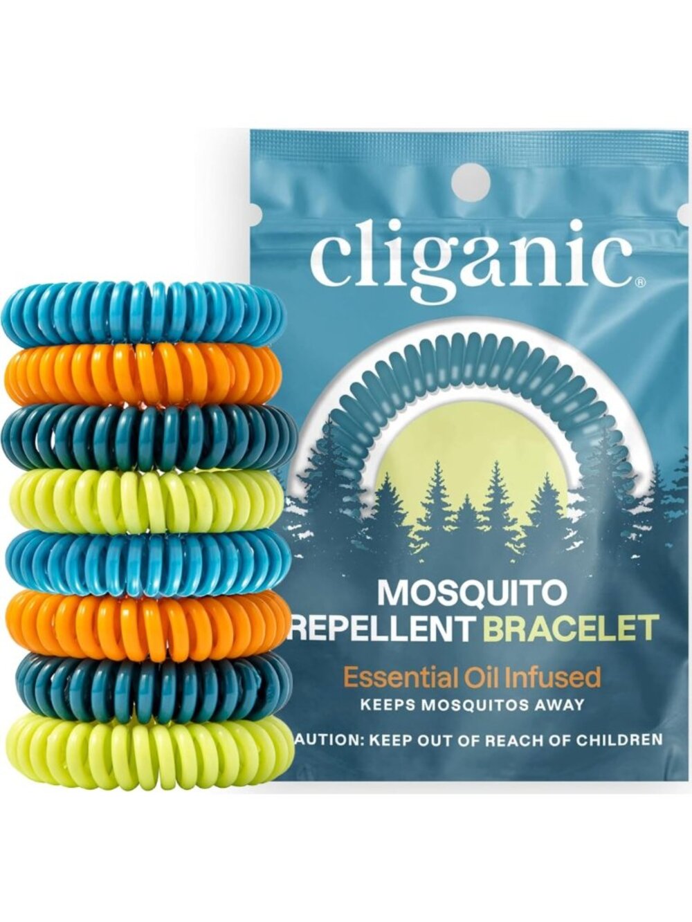 Natural Mosquito Repellent Bracelets for Kids & Adults, 20 Pack - Insect Defense
